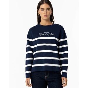 Tiffosi Robin Striped Sweatshirt Size Medium
